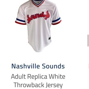 Nashville Sounds Adult White Replica Vintage Jersey